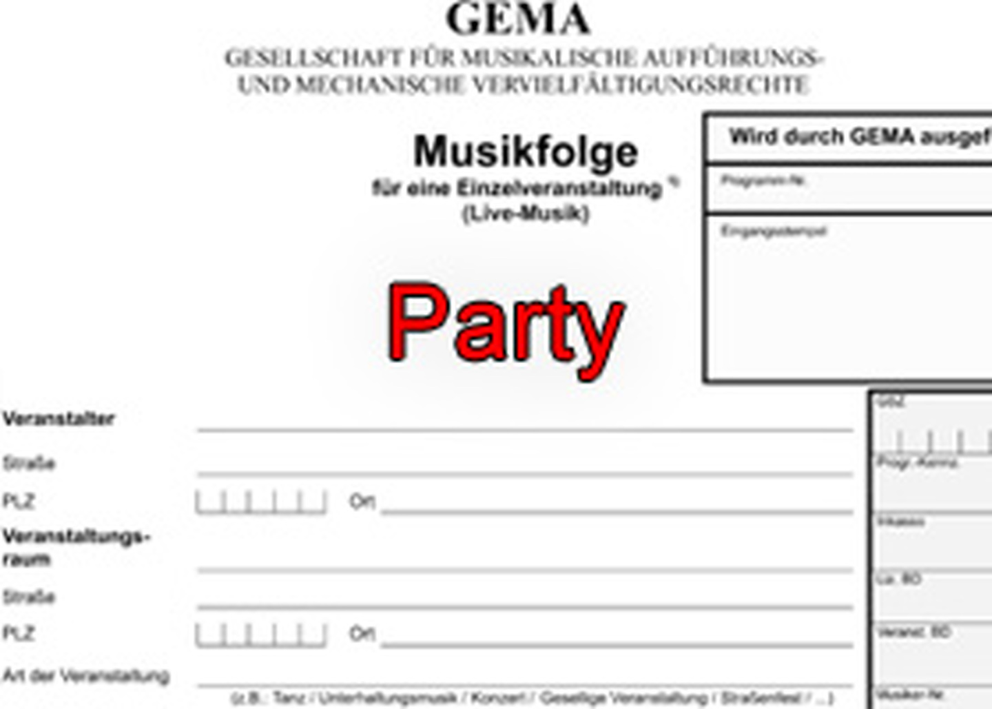 GEMA Liste Party